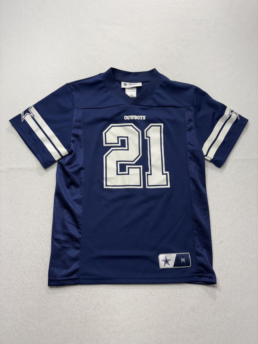 Dallas Cowboys Jersey Boys Medium Blue NFL Football Authentic Elliott 21