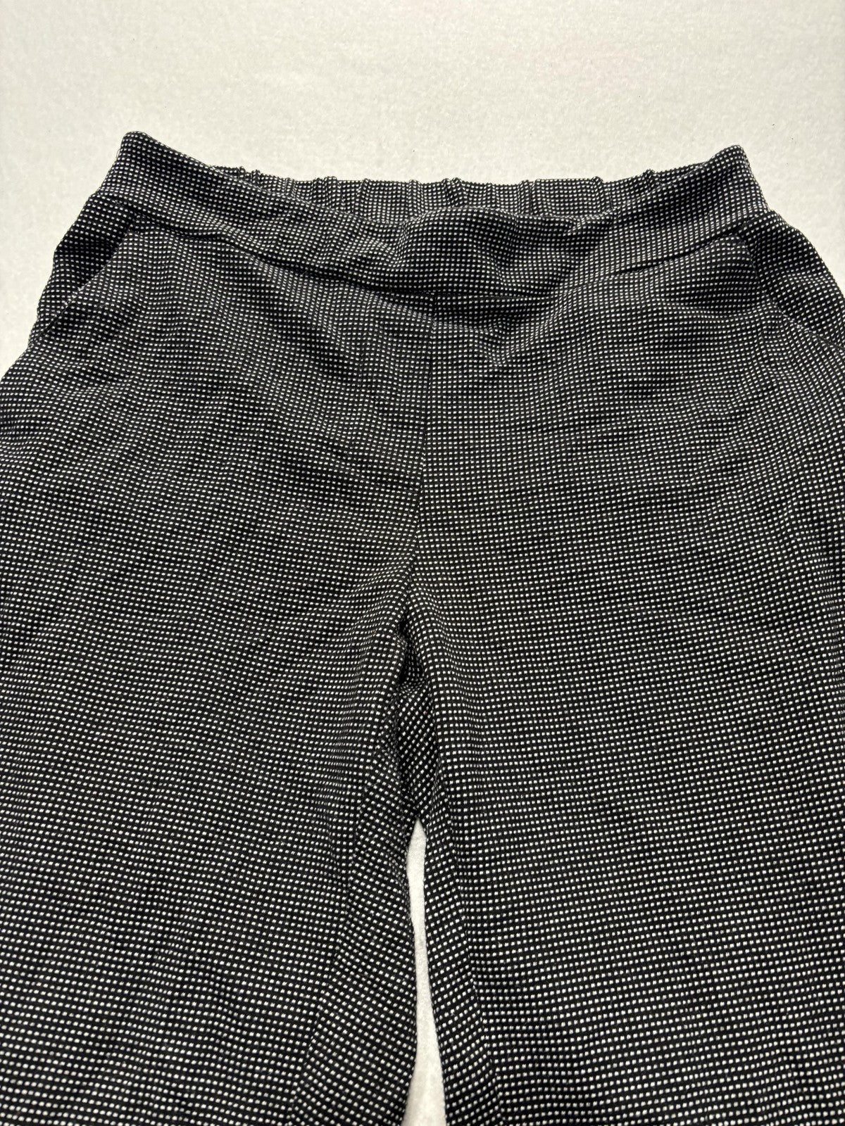 Nine West Dress Pants Womens Small Black Check Crop Tapered Knit Stretch