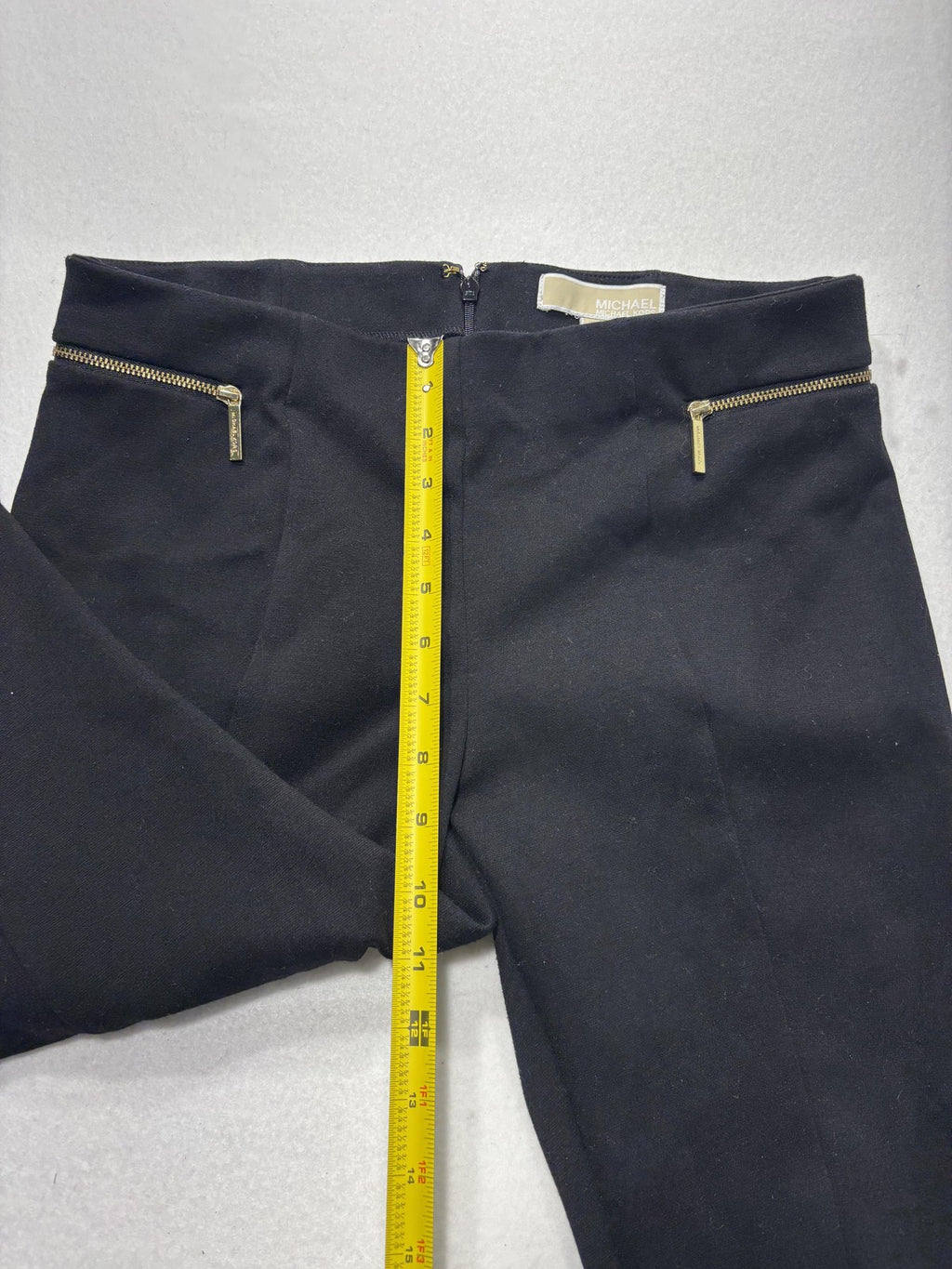 MICHAEL Michael Kors Pants Womens 6 Black Ponte Slim Ankle Zip Pocket Stretch