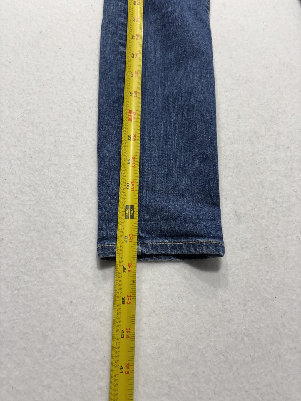 Paige Verdugo Ultra Skinny Jeans Womens 27 Blue Distressed 28x28.5 Stretch