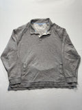 Tommy Bahama Sweater Mens 2XL Gray Mock Neck Snap Placket Knit Pullover Pockets