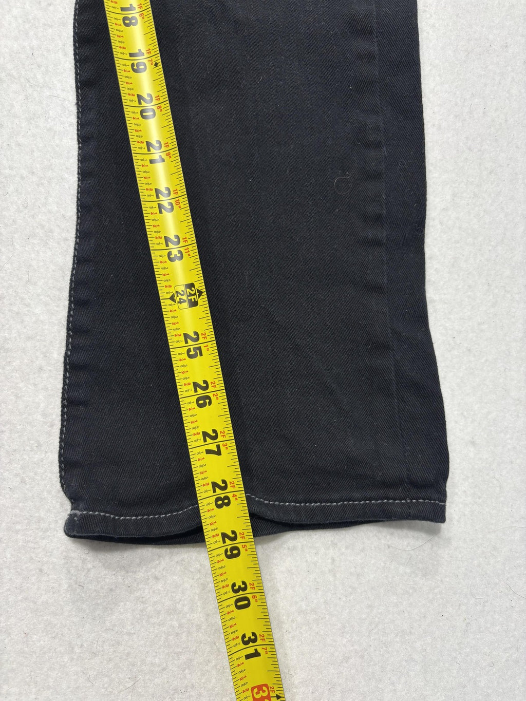 True Religion Ricky Relaxed Straight Jeans Mens 32x32 Black Dark Wash Stretch