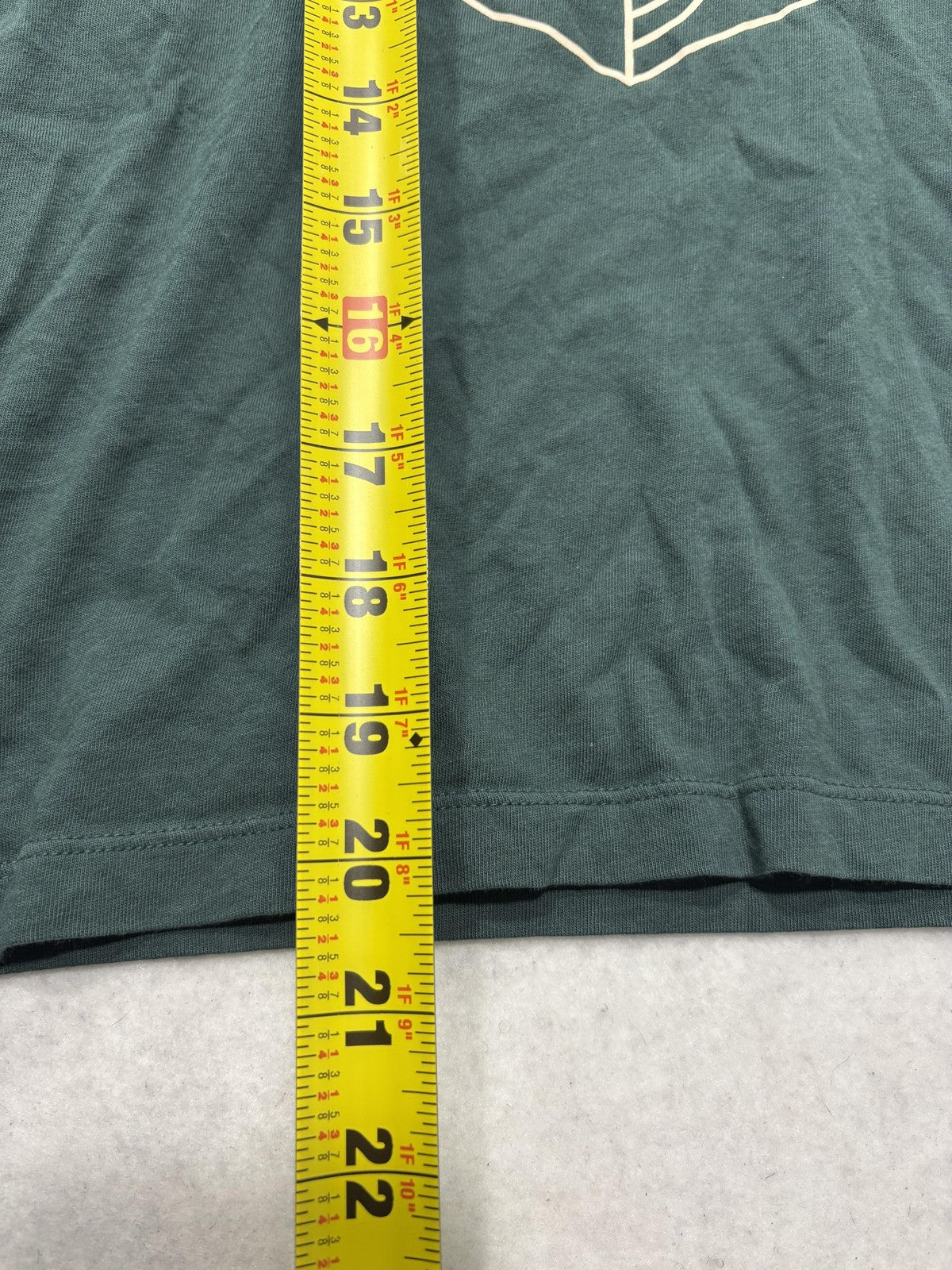 PINK Victoria's Secret Shirt Womens S Green Crew Neck 3D Logo Graphic Tee Casual