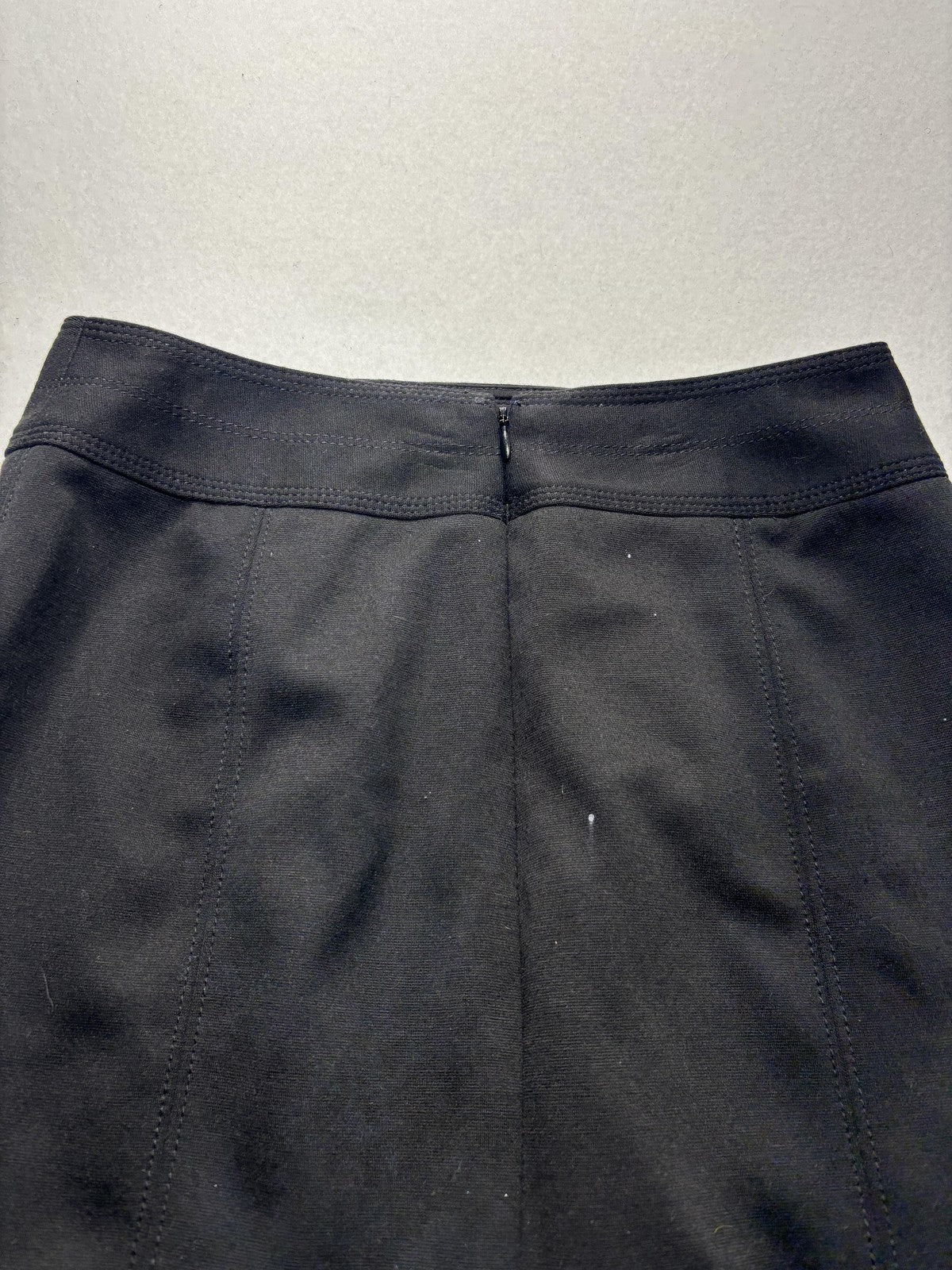 White House Black Market Skirt Womens 2 Black Stretch Pencil Knee Length Work