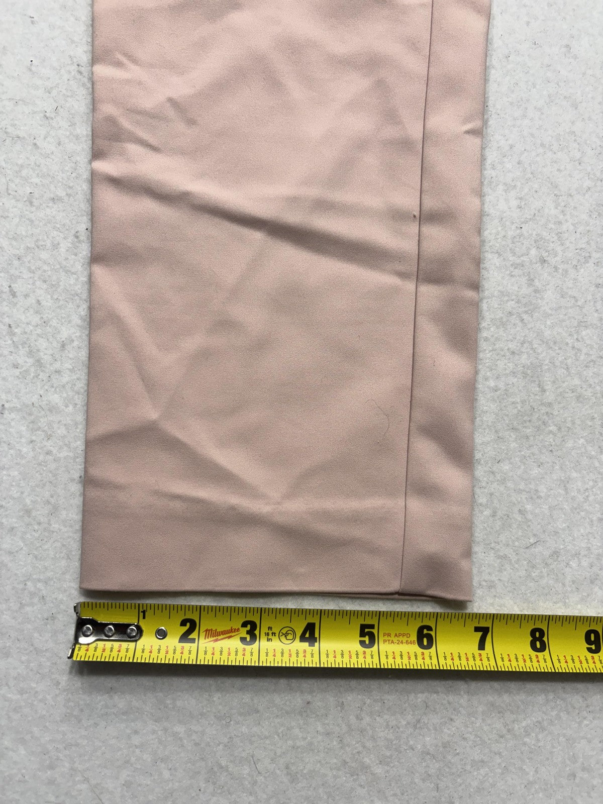 Anne Klein Dress Pants Womens 8 Pink Twill Straight Leg Gold Button Work Career