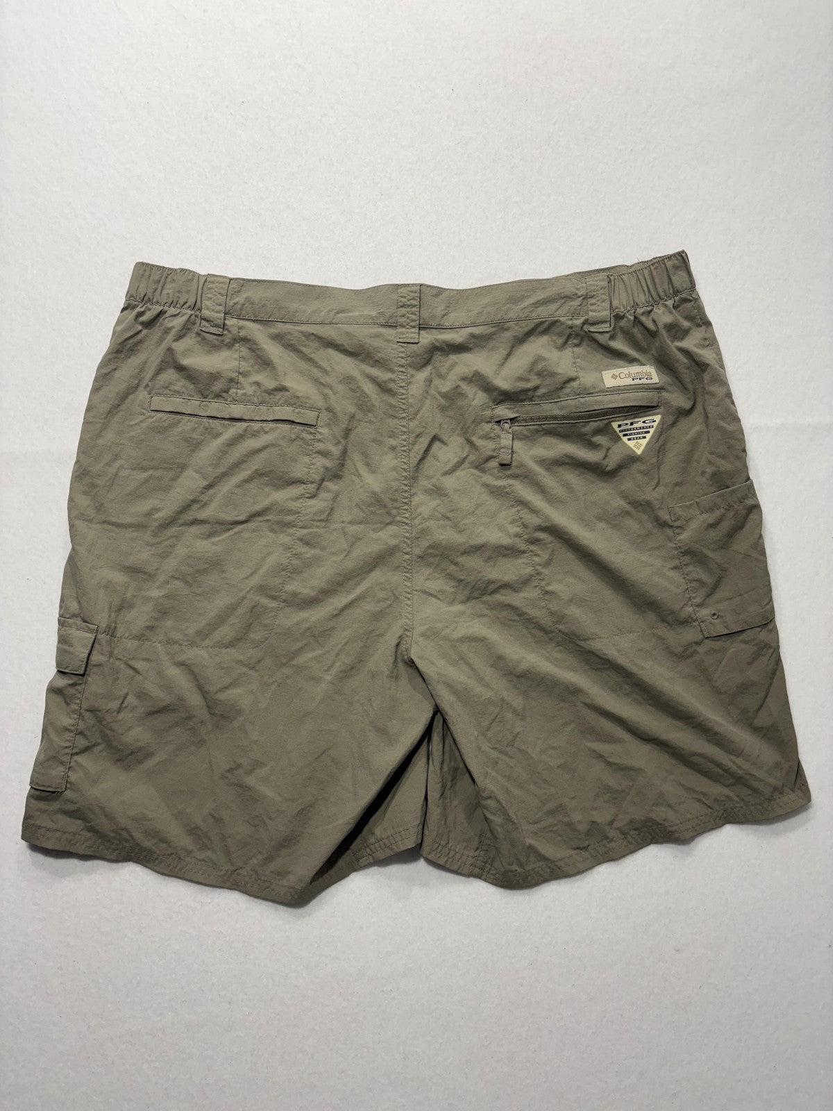 Columbia PFG Omni-Shade Shorts Mens 40 Beige Blood N Guts Fishing Quick Dry