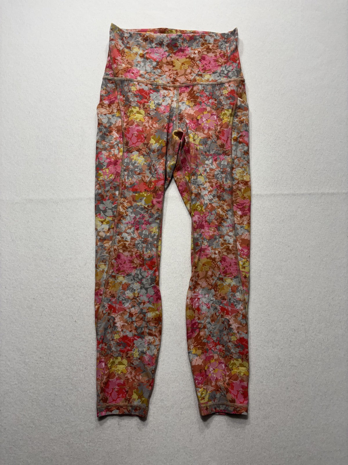 Lululemon Leggings Womens 6 Multi Floral High Rise 25.5" Inseam Ankle Pocket