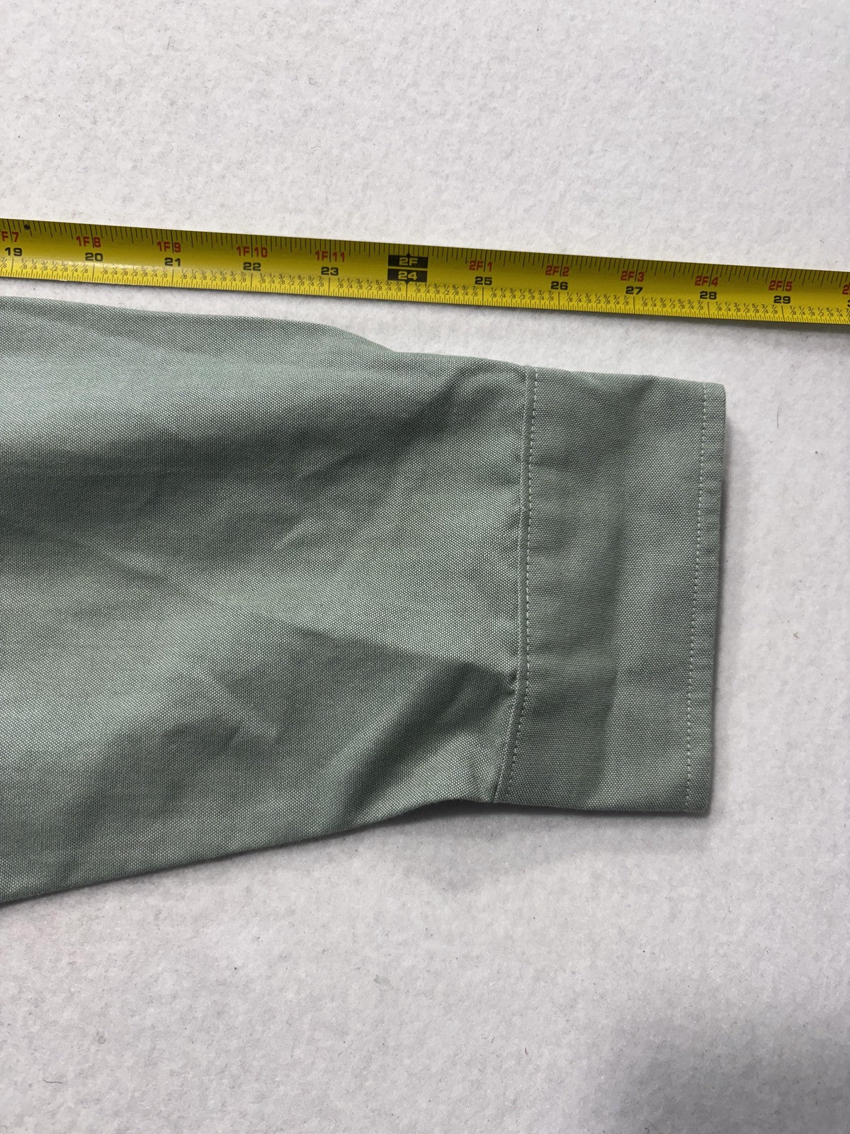 Mack Weldon Shirt Mens 2XL Green Oxford Long Sleeve Button Up Performance Casual