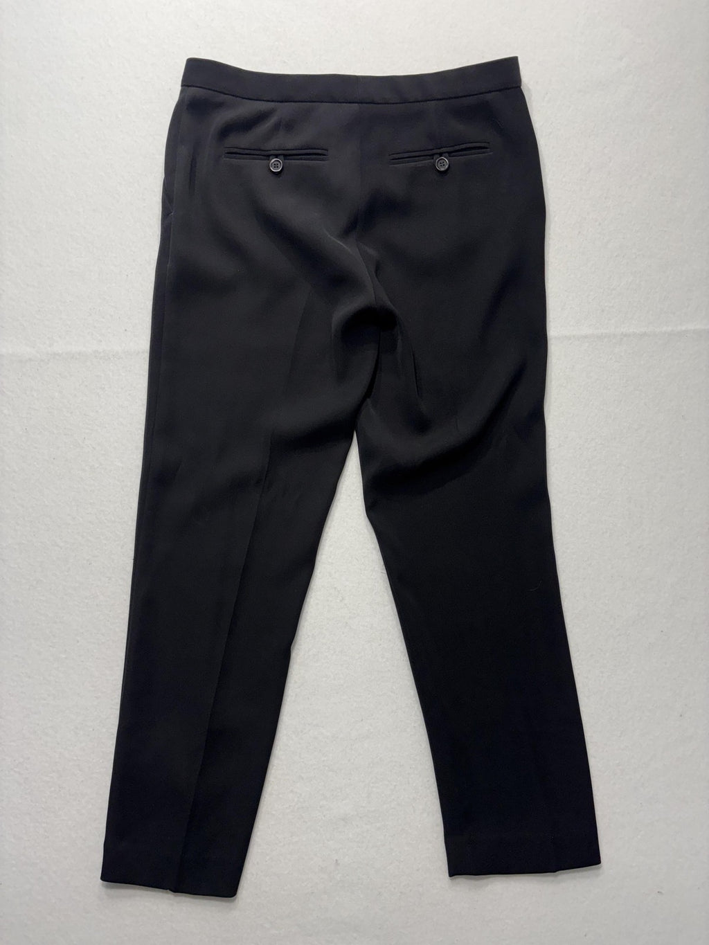 Theory Dress Pants Womens 6 Black Crepe Slim Ankle Lined Flat Front Work Career