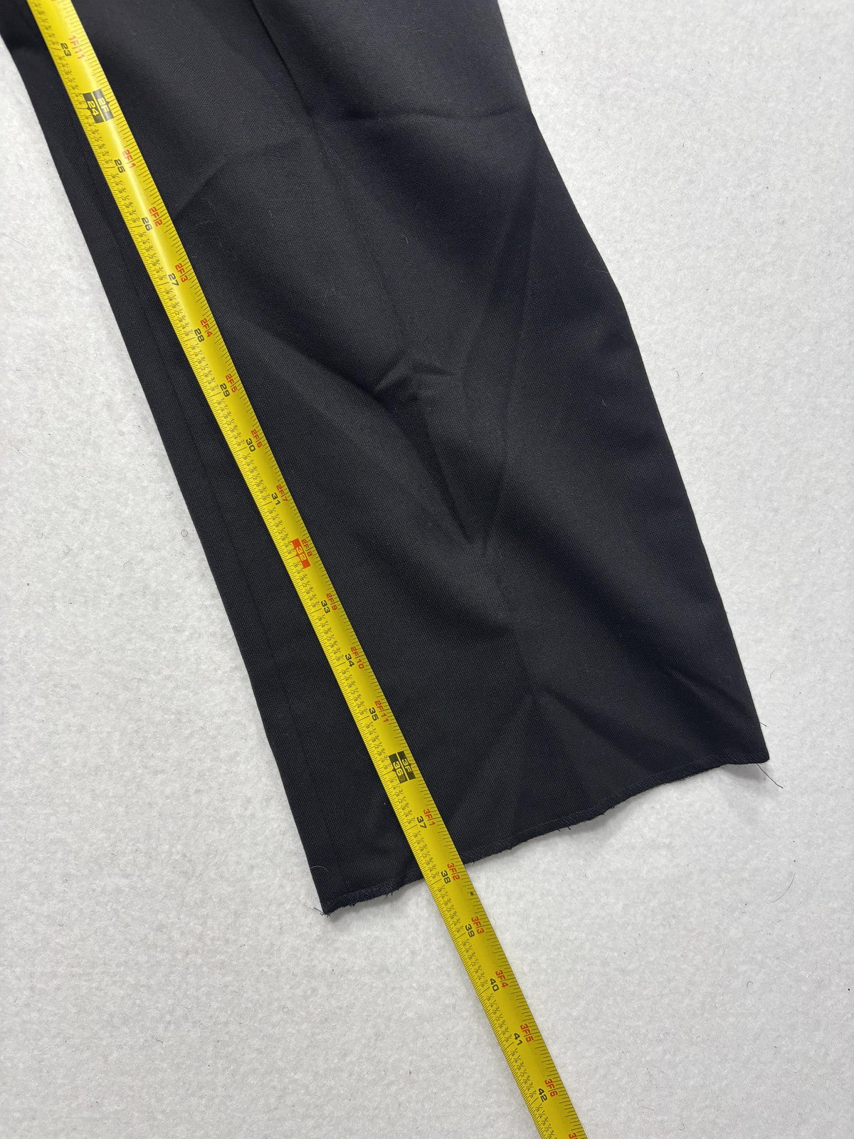 Calibrate Dress Pants Mens 34x38 Black Classic Fit Wool Flat Front Business
