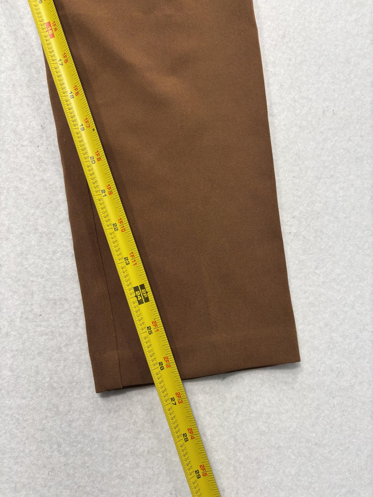 Flirtatious Brown Belted High Waist Tapered Dress Pants Juniors 9 16401245JRS