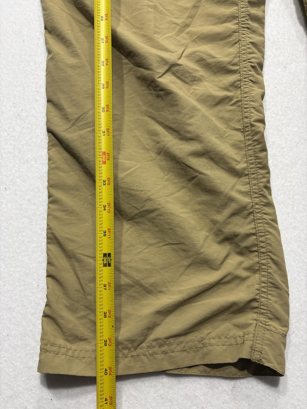REI Convertible Cargo Pants Mens Medium Beige Nylon Elastic Waist UPF 50 Hiking