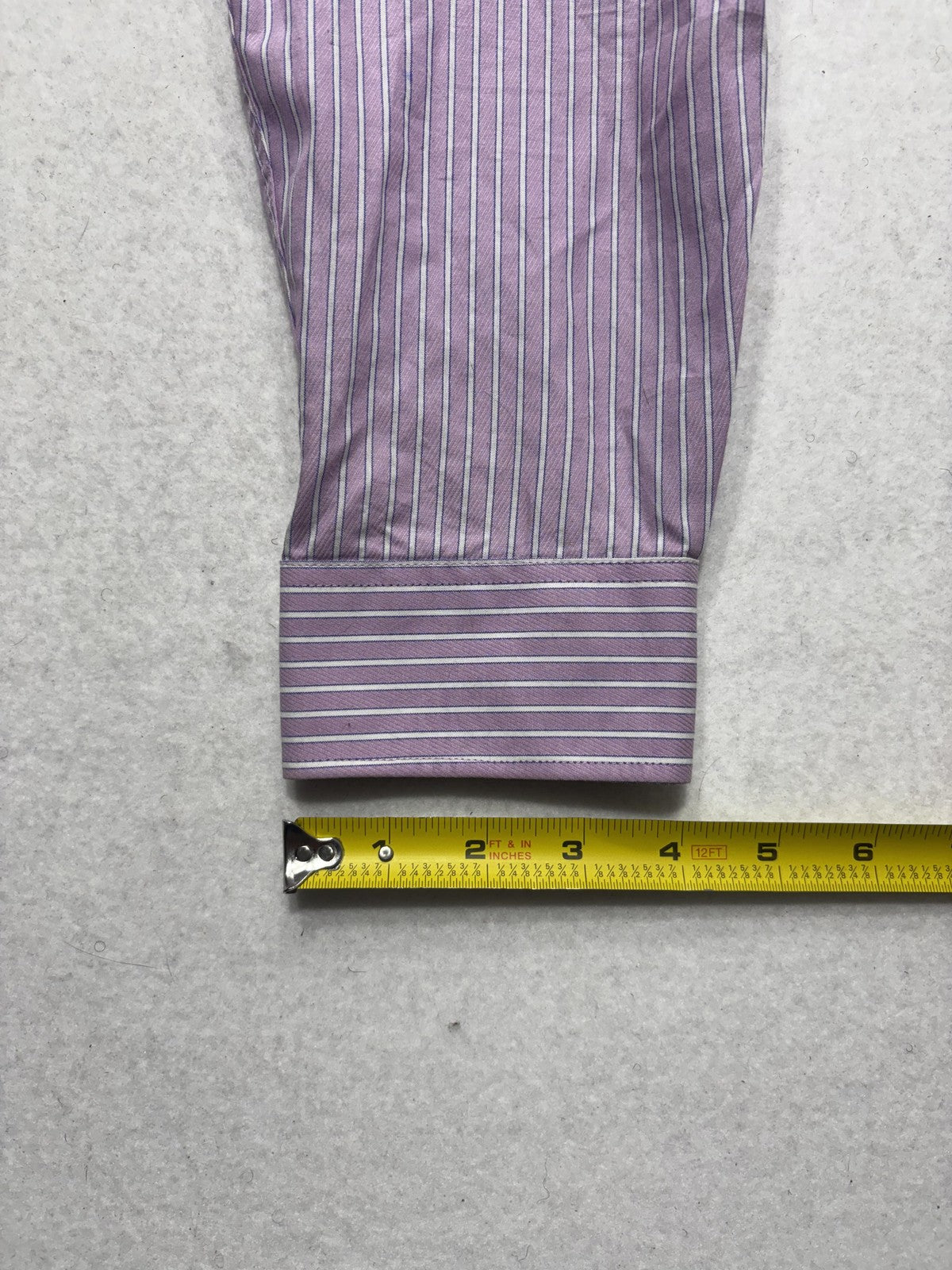 MICHAEL Michael Kors Dress Shirt Mens Large Purple Striped Long Sleeve Slim Fit