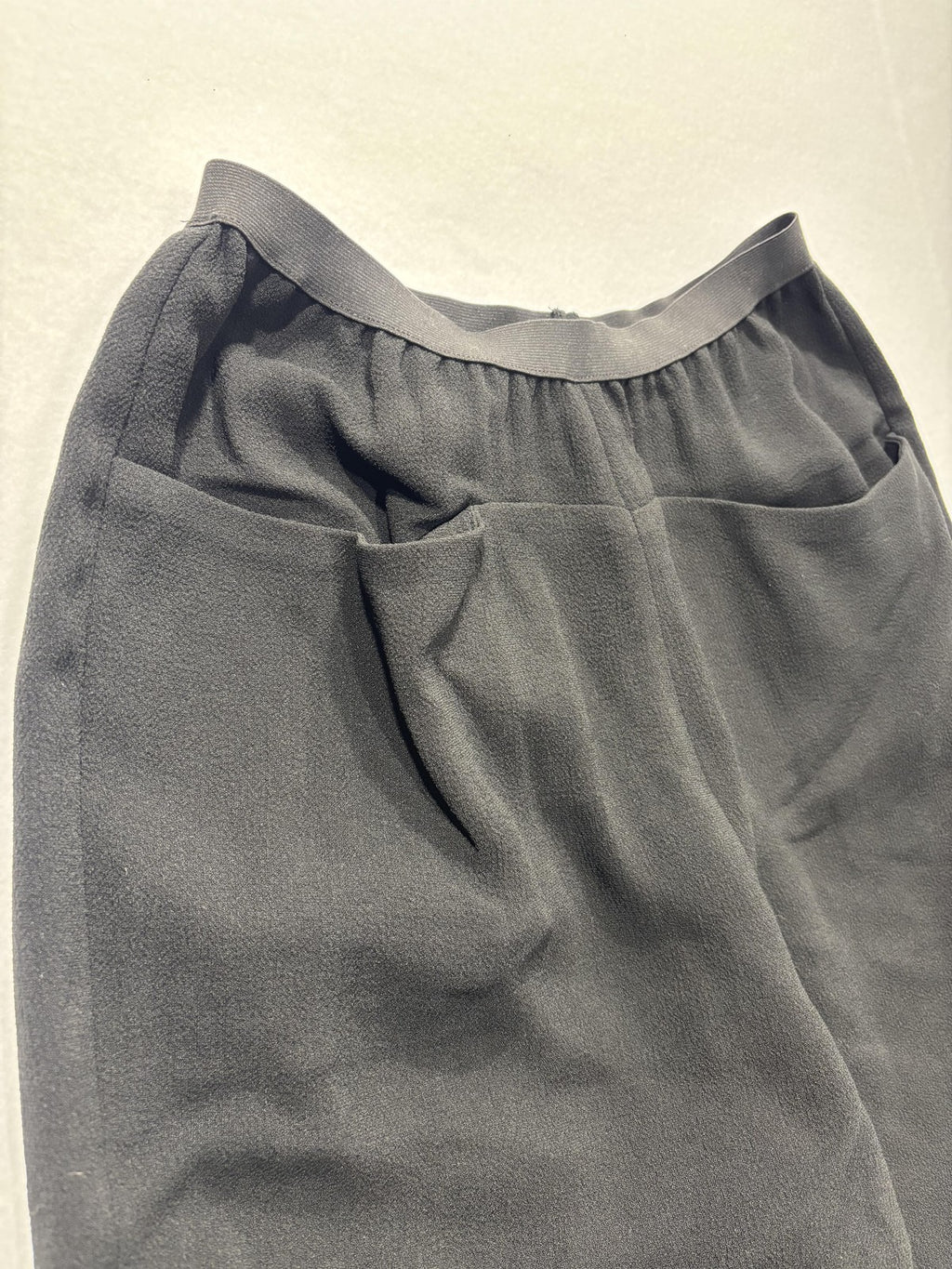 4th Avenue Dress Pants Womens Small Black Crepe Elastic Waist Pull On Pockets