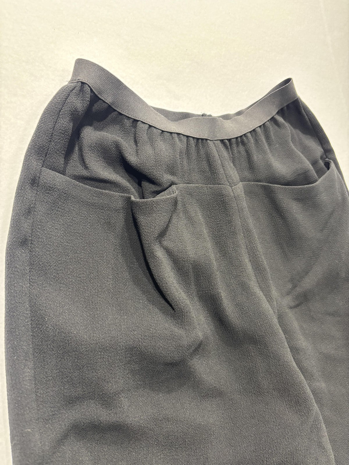 4th Avenue Dress Pants Womens Small Black Crepe Elastic Waist Pull On Pockets
