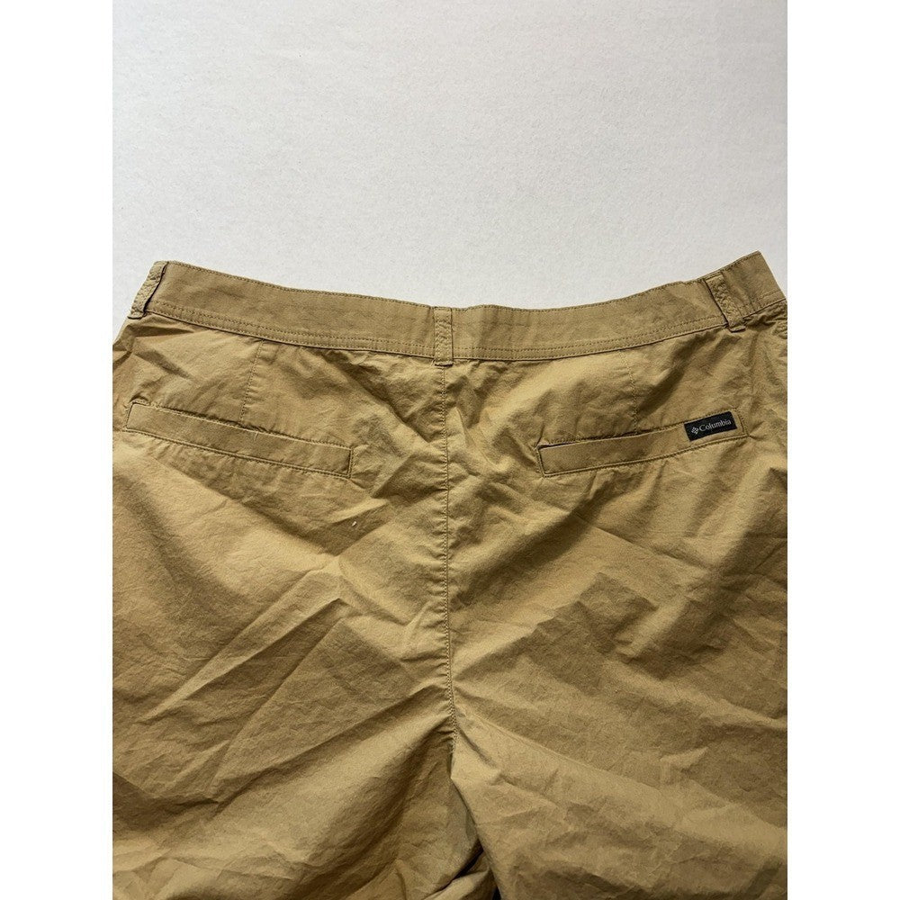 Columbia Mens Chino Shorts 38 Beige 8 Inseam Lightweight Lined AM4471 Khaki