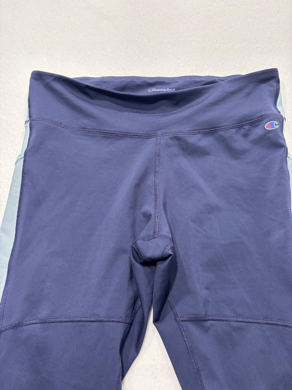 Champion Leggings Womens XL Blue Colorblock Zip Ankle Authentic Athleticwear
