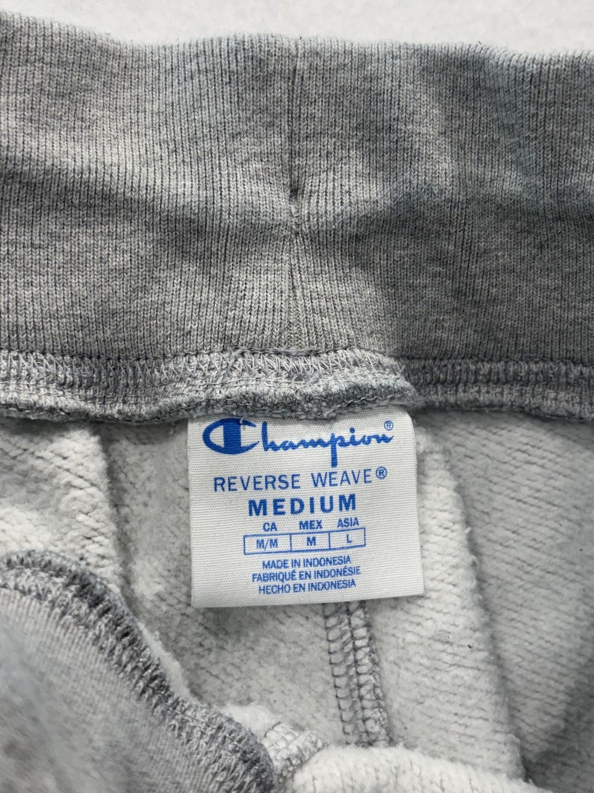 Champion Reverse Weave Sweatpants Mens Medium Gray Fleece Elastic Waist Logo