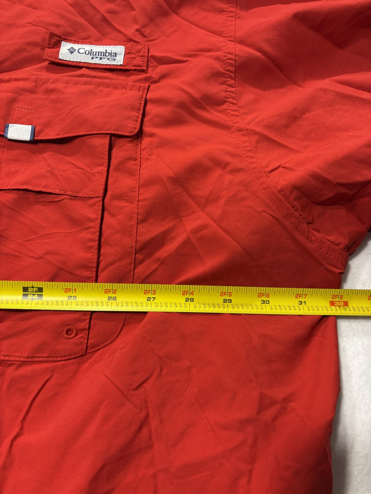 Columbia PFG Bahama Shirt Mens Big 5X Red Long Sleeve Vented Fishing Button Up