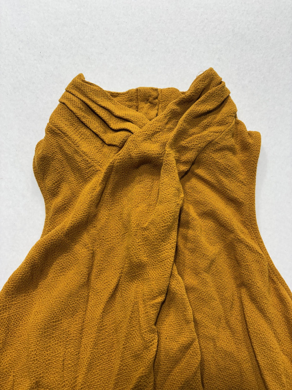 Maeve By Anthropologie Blouse Womens 6 Yellow High Neck Sleeveless Button Tunic