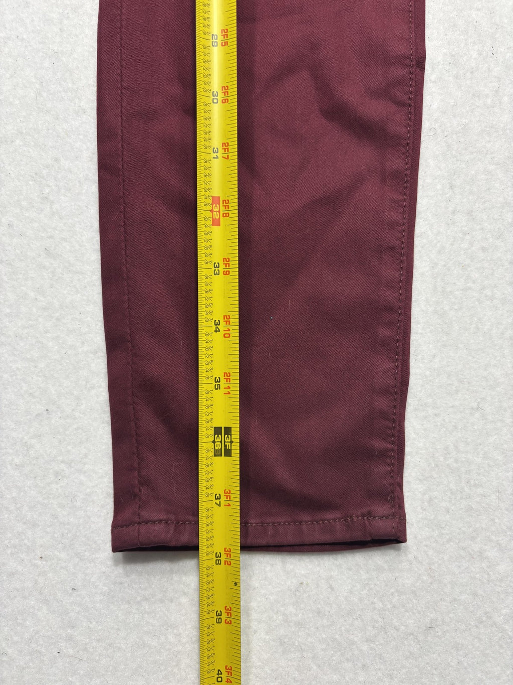 7 For All Mankind Jeans Womens 30 Red Burgundy Skinny Mid Rise Stretch 30x27.5
