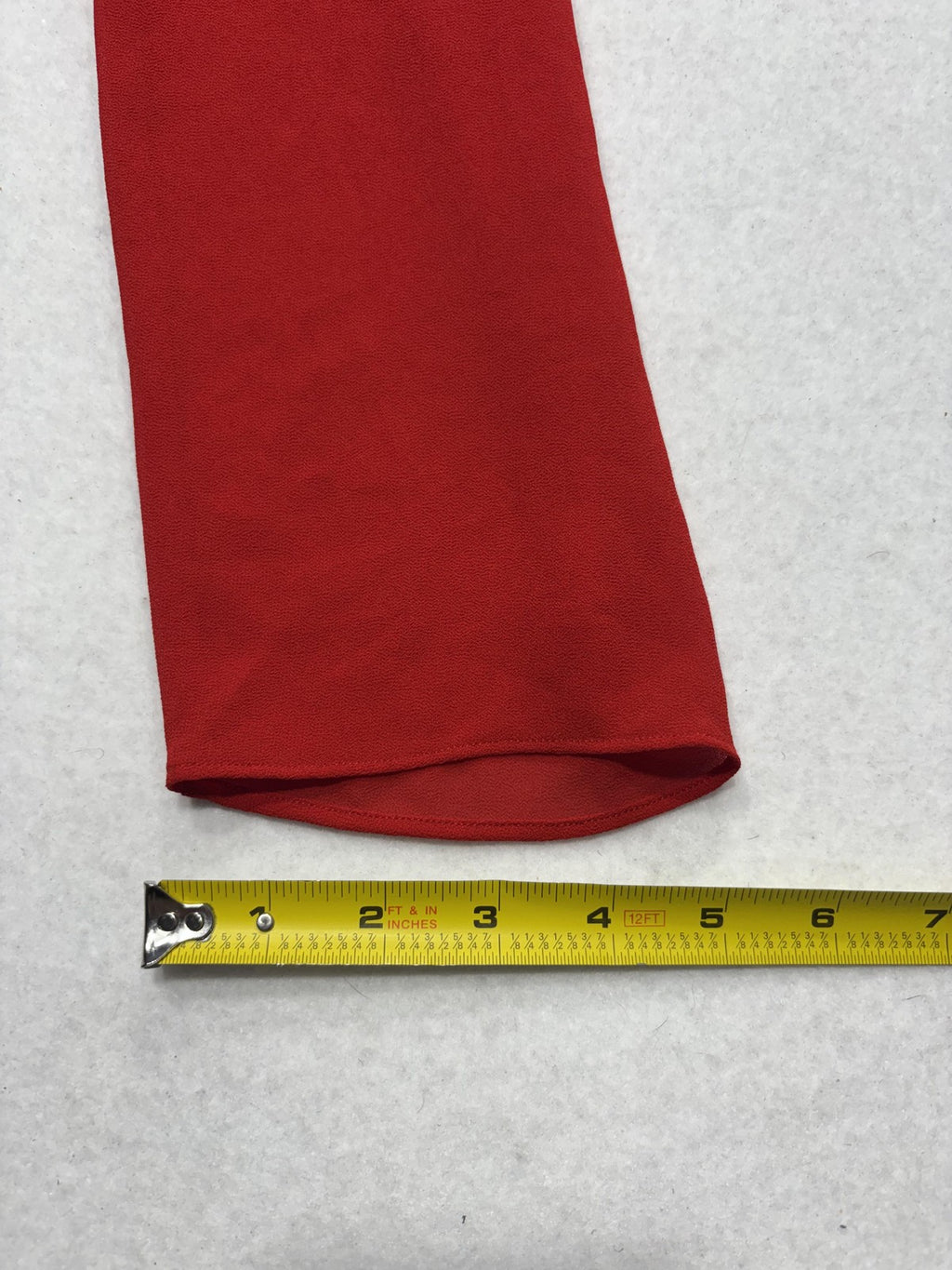 MICHAEL Michael Kors Blouse Womens Medium Red Sequin Neck 3/4 Sleeve Tunic Top