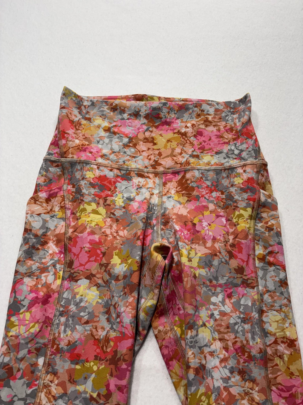 Lululemon Leggings Womens 6 Multi Floral High Rise 25.5" Inseam Ankle Pocket
