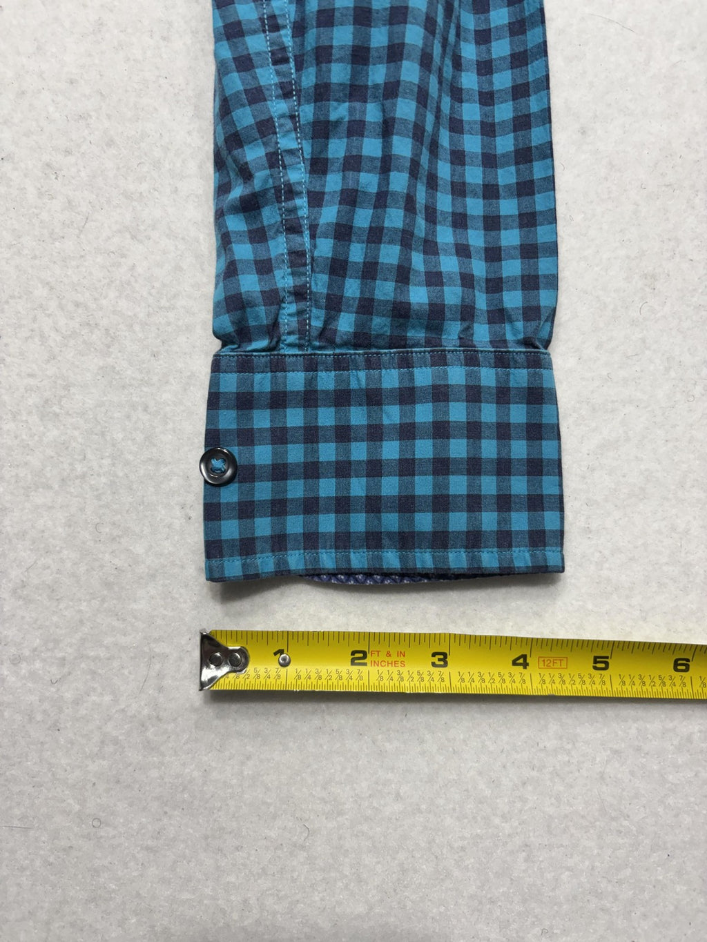 Tommy Bahama Shirt Mens Medium Blue Gingham Pima Cotton Long Sleeve Button Up