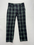 Houston White Chino Pants Mens 30x30 Green Plaid Regular Fit Tapered Leg Casual