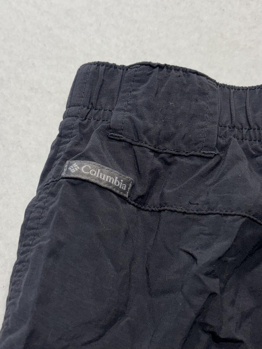 Columbia Swim Trunks Mens Small Black Elastic Waist Lined Pockets Lightweight