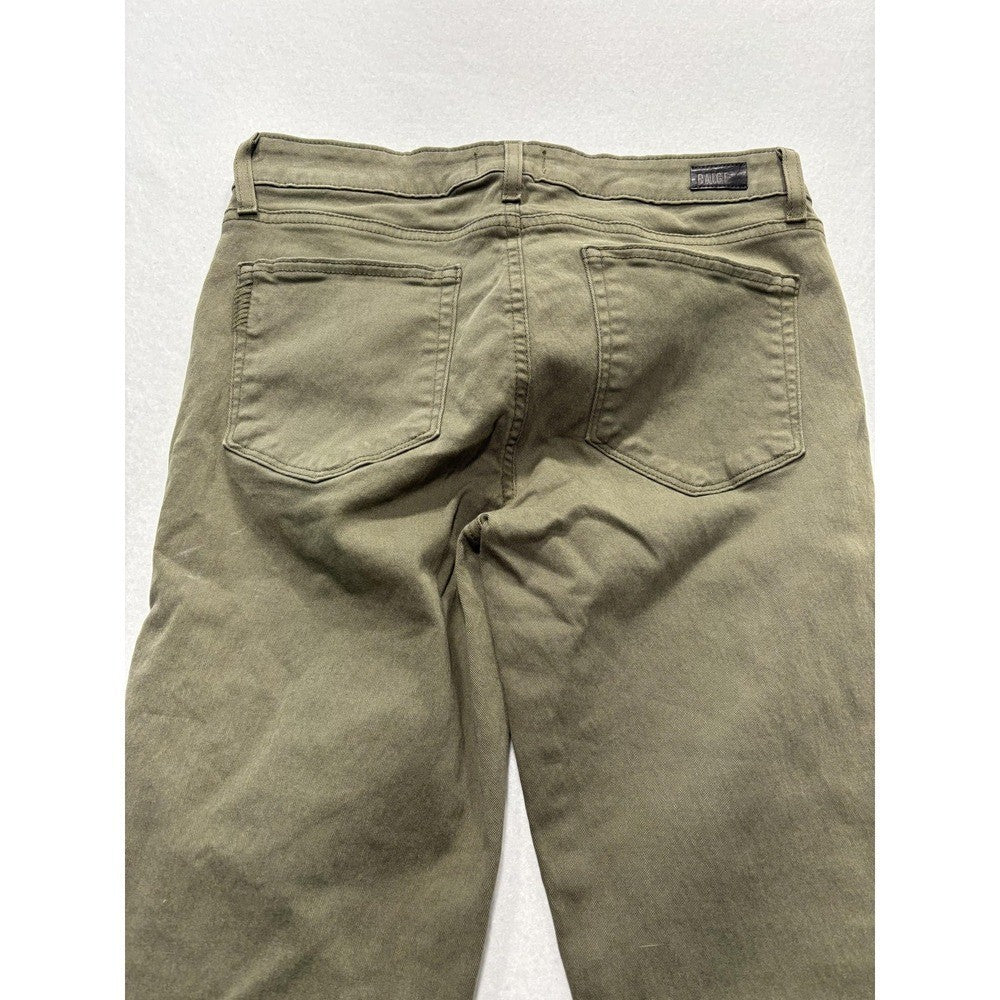 Paige Verdugo Ankle Jeans Womens 30 Green Mid Rise Skinny 30x28 Stretch Denim