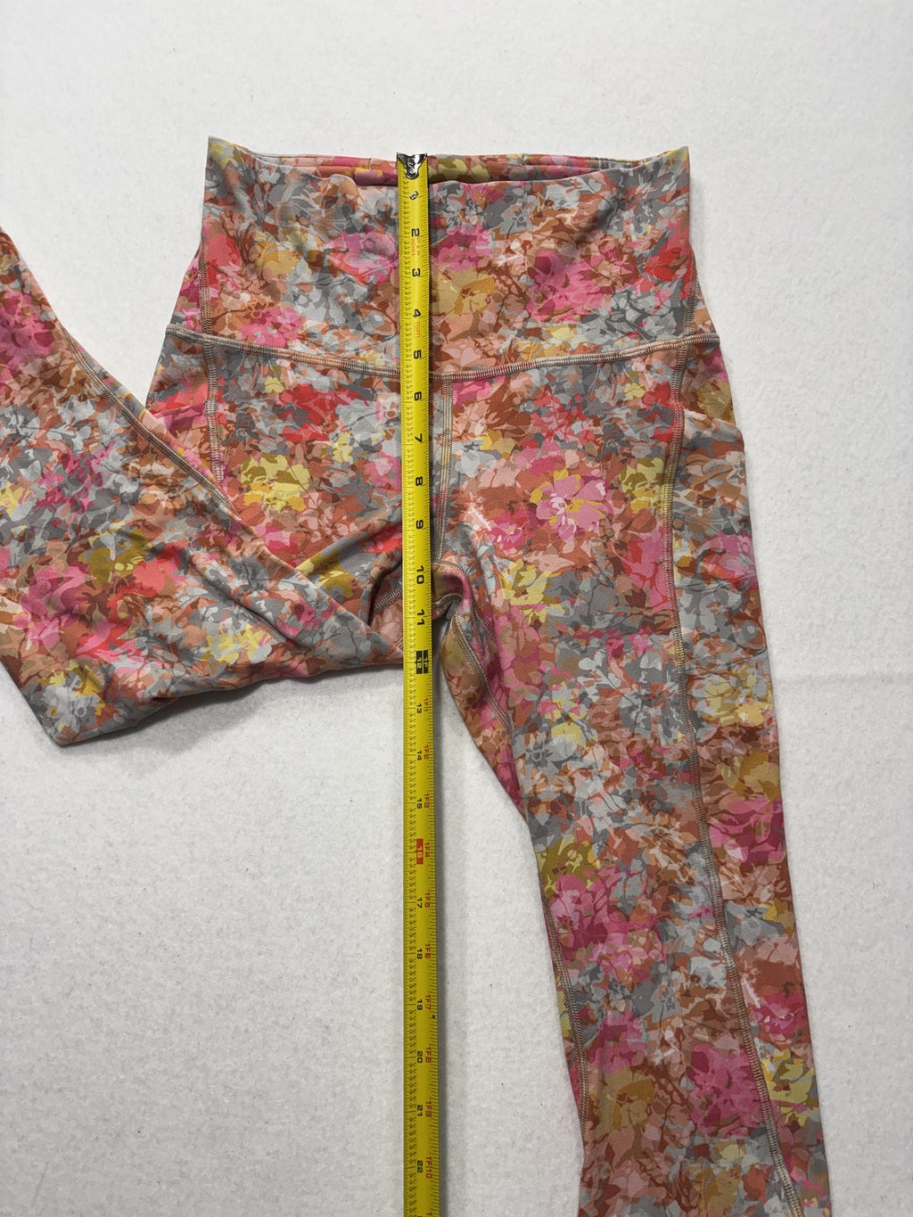 Lululemon Leggings Womens 6 Multi Floral High Rise 25.5" Inseam Ankle Pocket