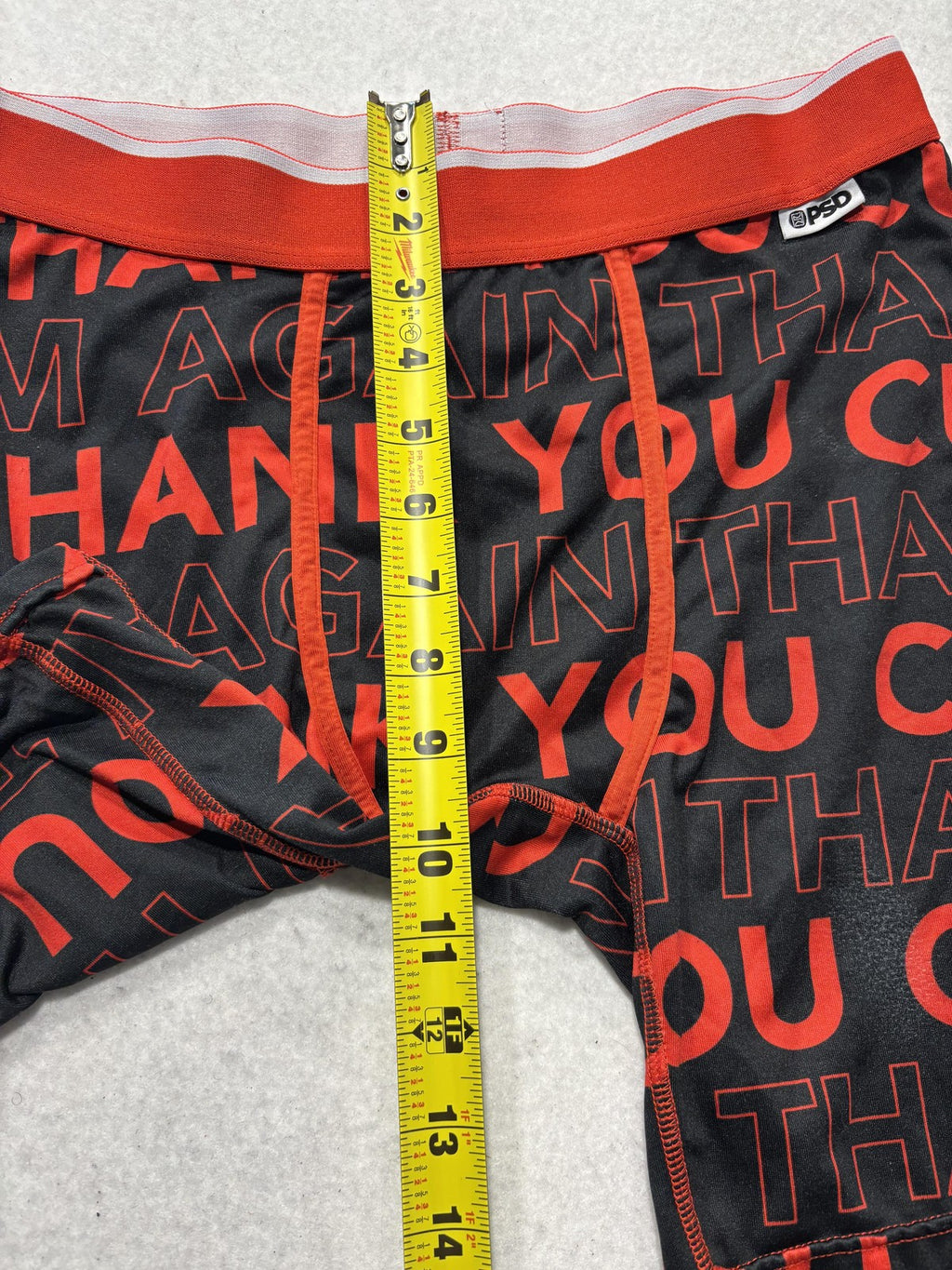 PSD Boxer Briefs Mens Medium Black Thank You Graphic Funny Stretch Underwear