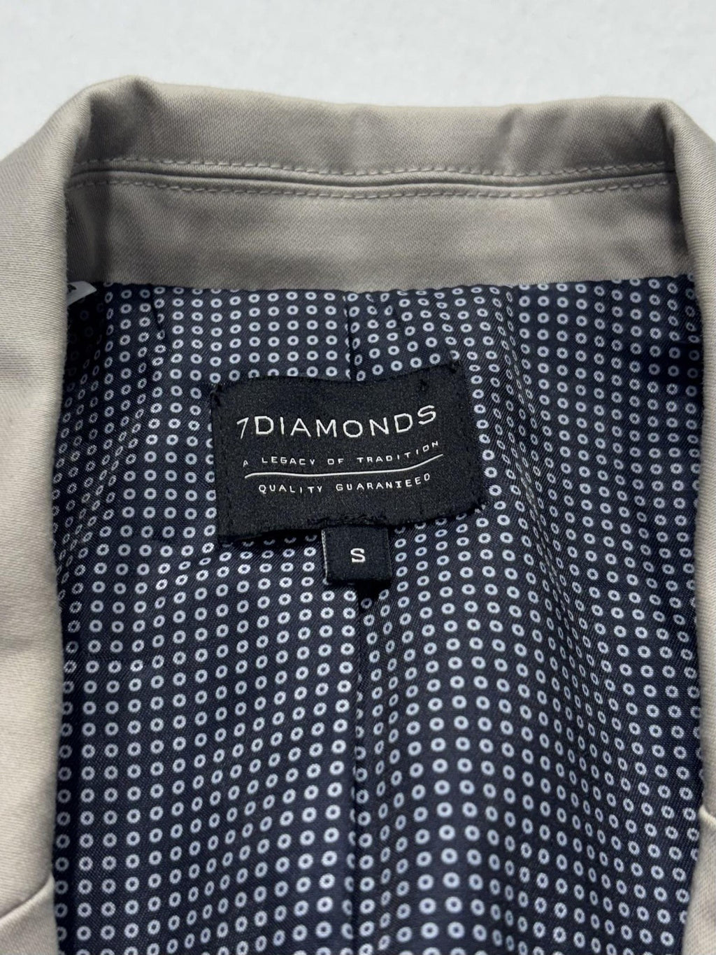 7 Diamonds Sport Coat Mens Small Beige Two Button Notch Lapel Blazer Casual
