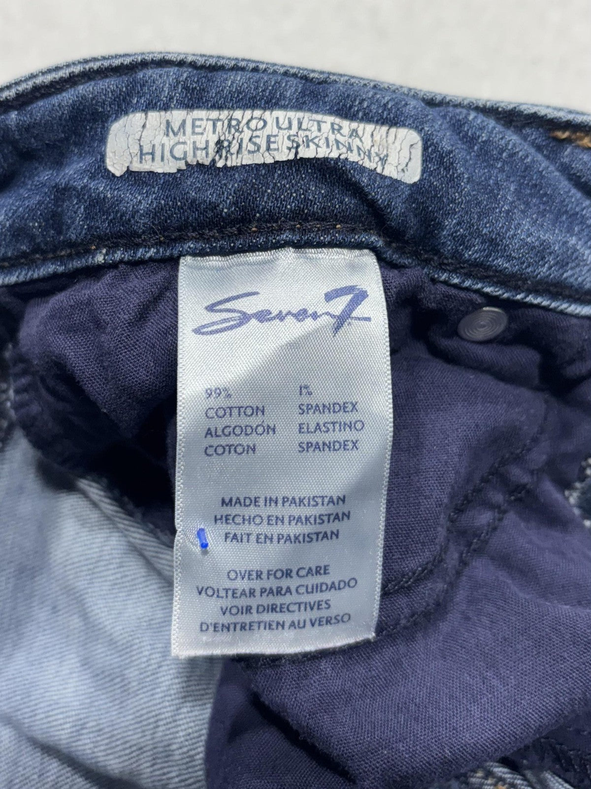 Seven7 Jeans Womens 6 Blue Medium Wash Metro Ultra High Rise Skinny 29x29.5