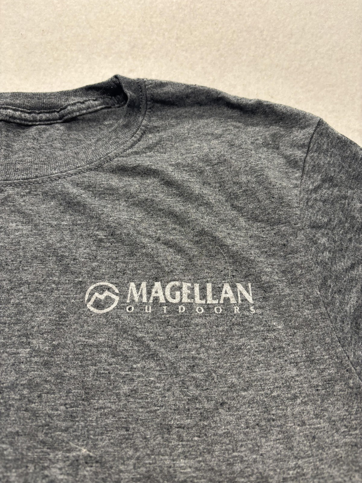 Magellan Outdoors Shirt Mens Large Gray American Flag Dog Patriotic Graphic Tee