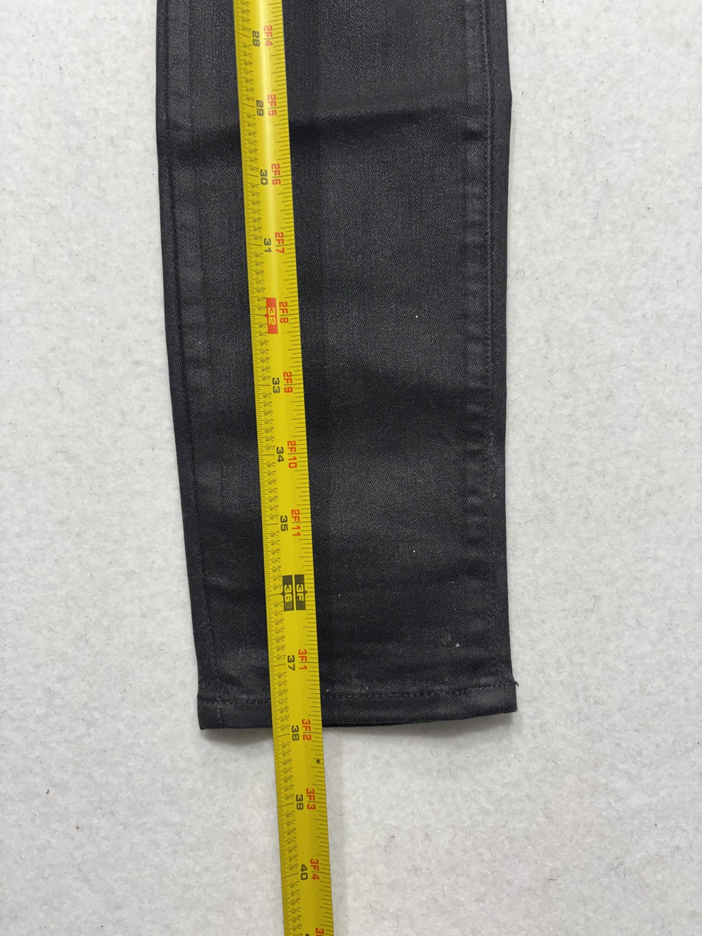 Paige High Rise Edgemont Jeans Womens 26 Black Wash Skinny 26x28 Zip Pockets