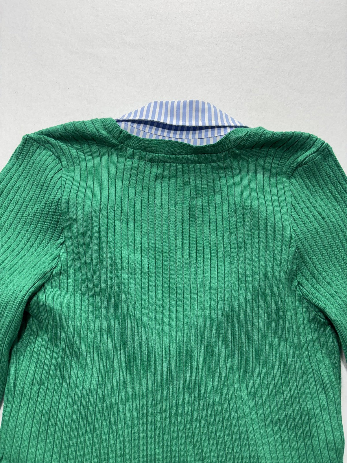 Maeve Cardigan Womens XXS Green Long Sleeve Button Front Knit Striped Cuff