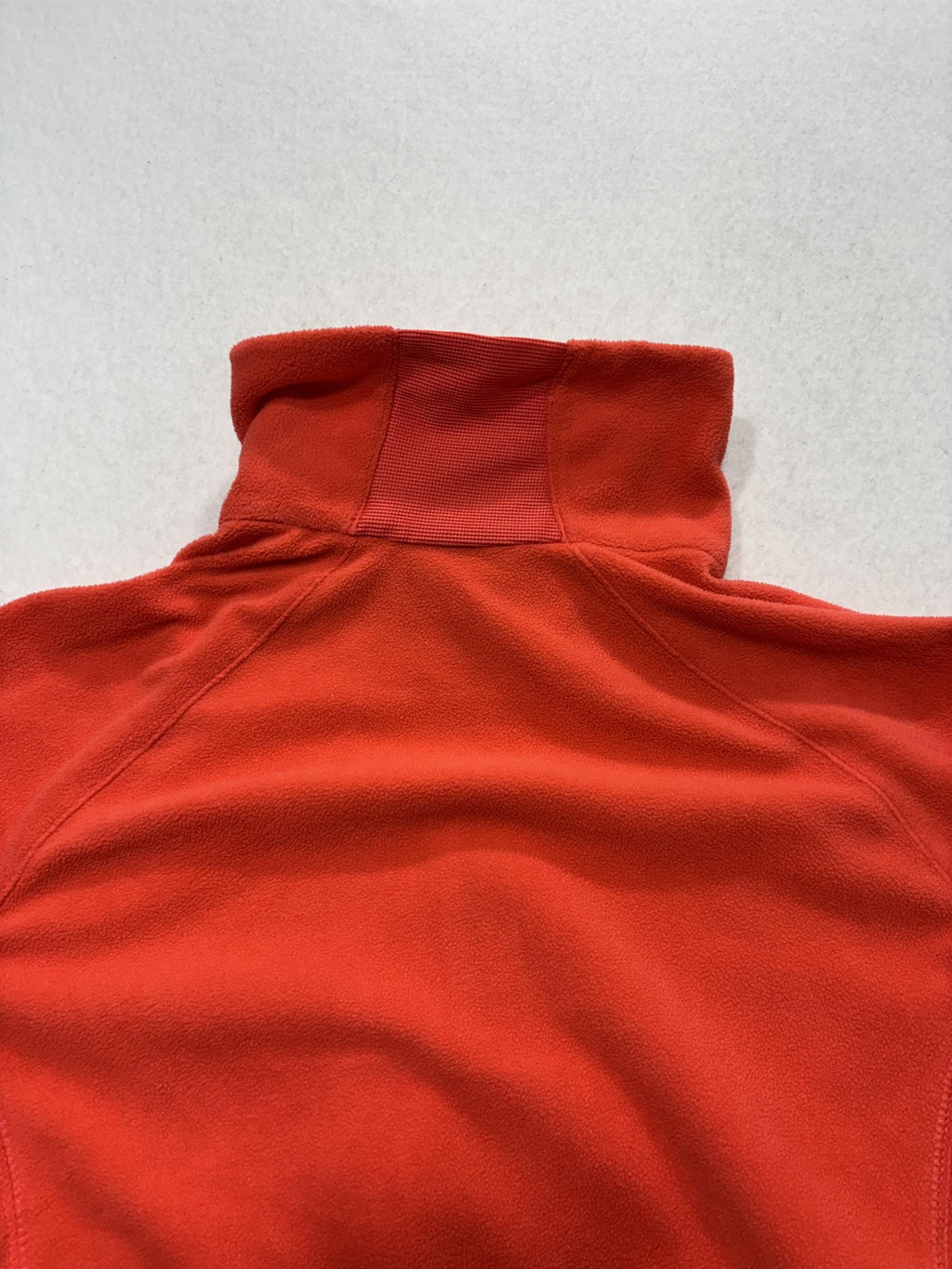 Columbia Pullover Womens Small Orange Fleece 1/4 Zip Mock Neck Long Sleeve Top