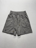 AG Sweat Shorts Womens Small Gray Embroidered Floral Knit Casual Elastic Waist