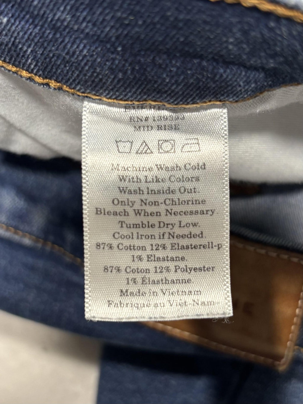 Everlane Jeans Womens 28 Blue Medium Wash Skinny Mid Rise Stretch Denim 28x27