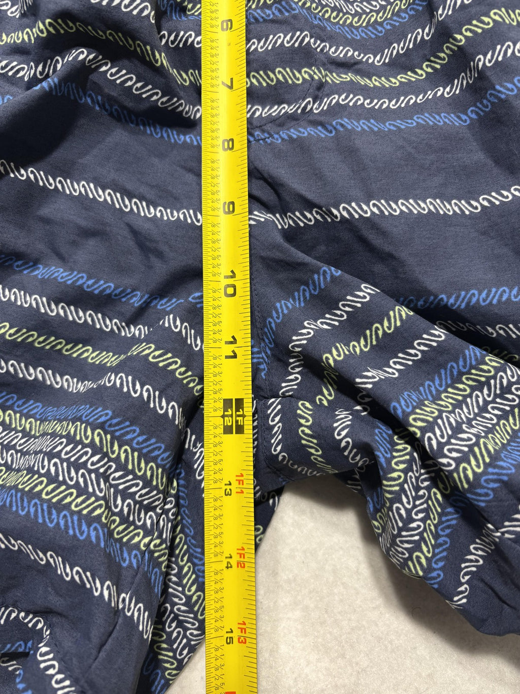Columbia PFG Omni-Shade Swim Shorts Mens Medium Blue Stripe Fishing Lined