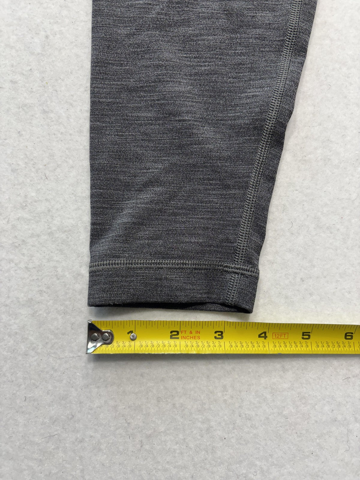 Lululemon Leggings Womens 8 Gray High Rise 27" Inseam Ankle Yoga Stretch Knit