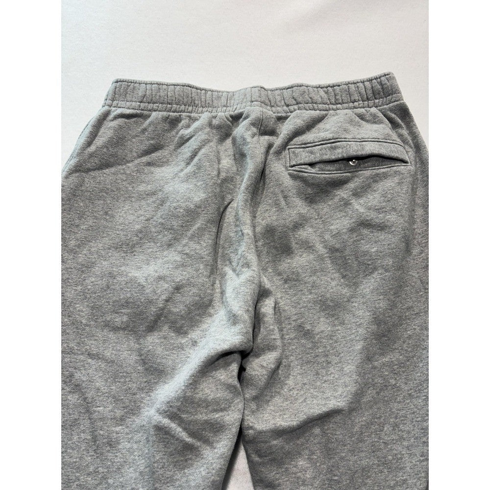 Nike Jogger Pants Mens Medium Gray Fleece Elastic Waist Tapered Athletic Pockets