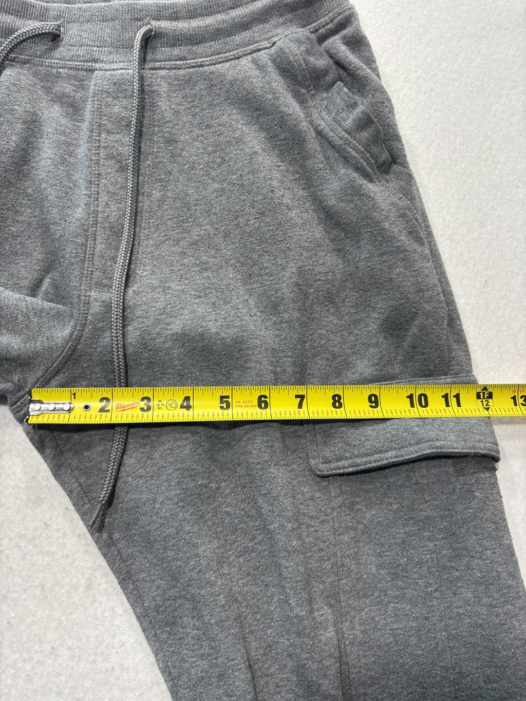 Monument Jogger Pants Mens Medium Gray Fleece Cargo Elastic Waist Pockets