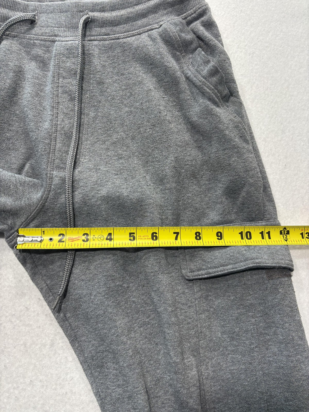 Monument Jogger Pants Mens Medium Gray Fleece Cargo Elastic Waist Pockets