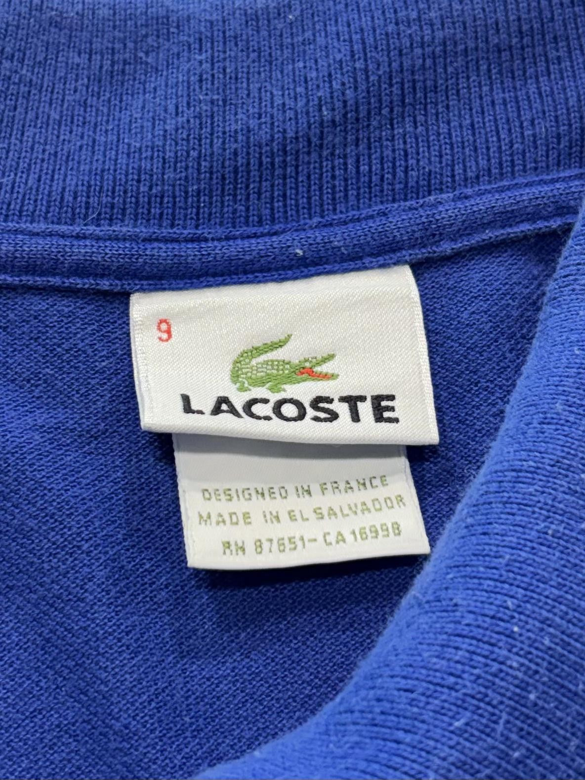 Lacoste Polo Shirt Mens 4XL Blue Classic Fit Pique Cotton Short Sleeve Logo