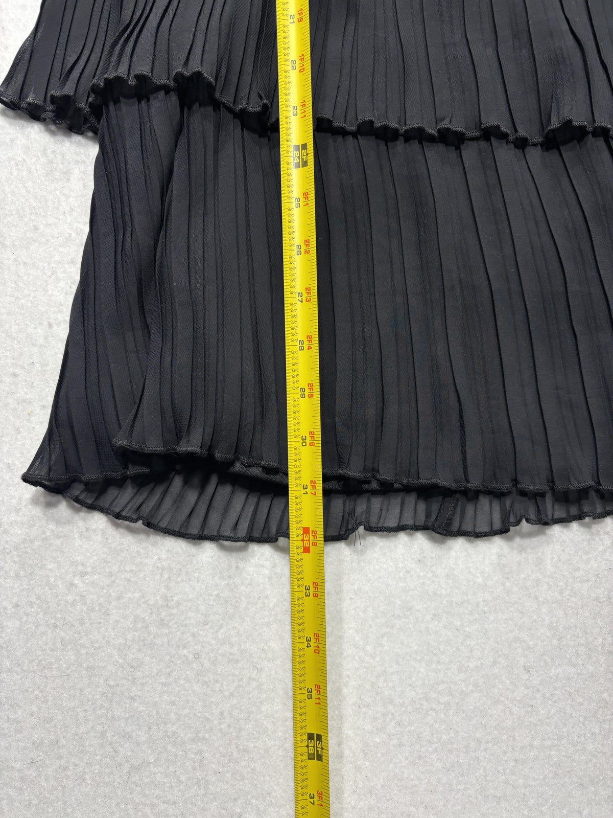 Crystal Doll Dress Juniors 5 Black Strapless Pleated Tiered Chiffon Mini Party