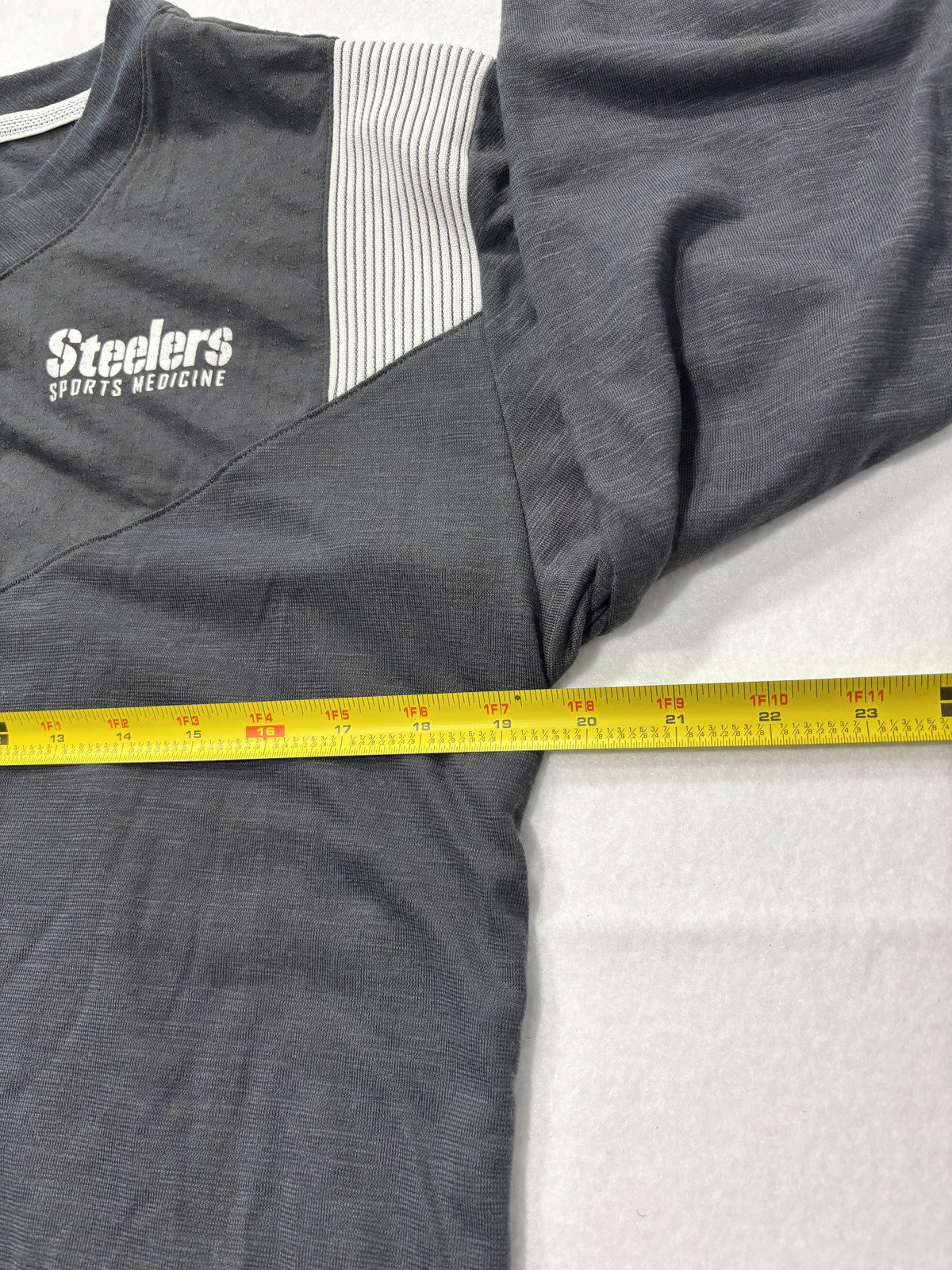 Pittsburgh Steelers Shirt Mens Medium Gray NFL Football Nike Dri Fit Long Sleeve