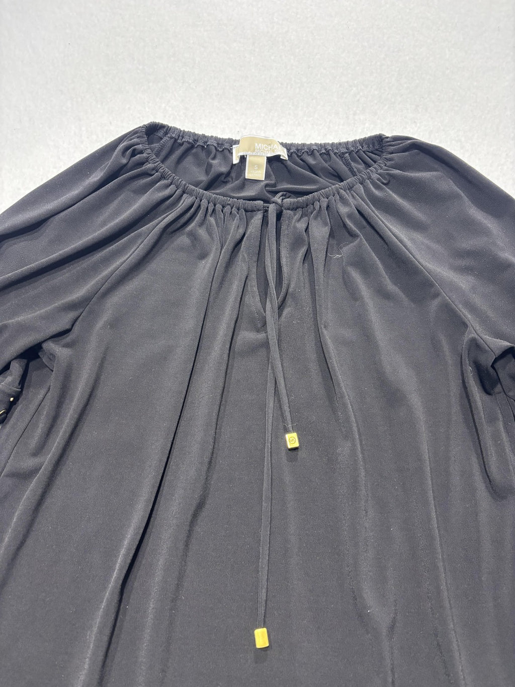 MICHAEL Michael Kors Dress Womens Small Black Scoop Neck Studded Bell Sleeve